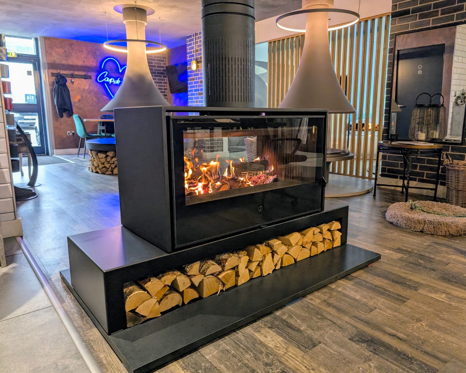 AXIS Double-Sided Woodburning Stove Ex-Display - Designer